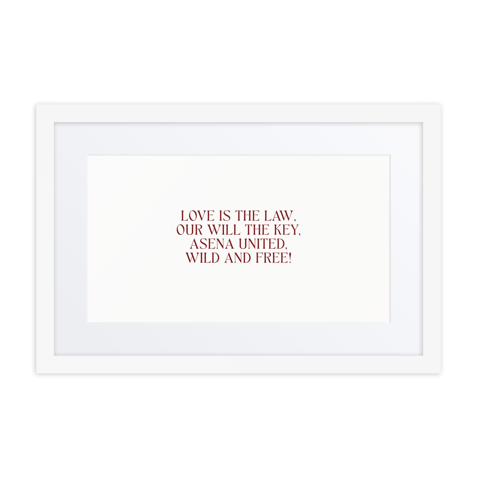 Asena Slogan Framed Poster - Image 2