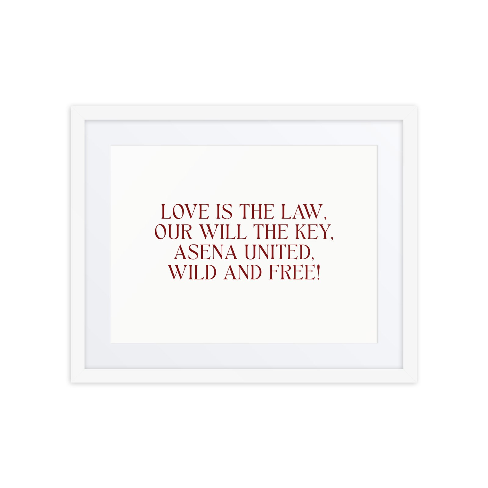 Asena Slogan Framed Poster - Image 3