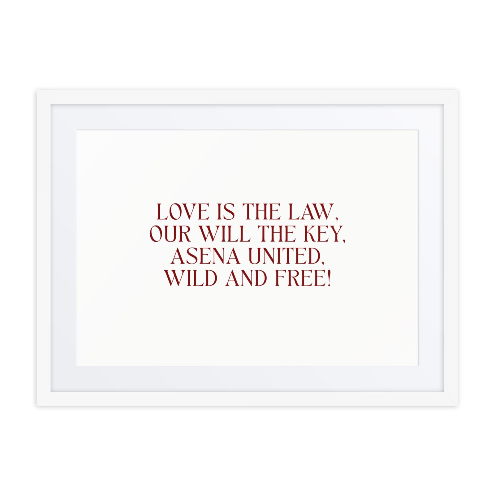 Asena Slogan Framed Poster - Image 4