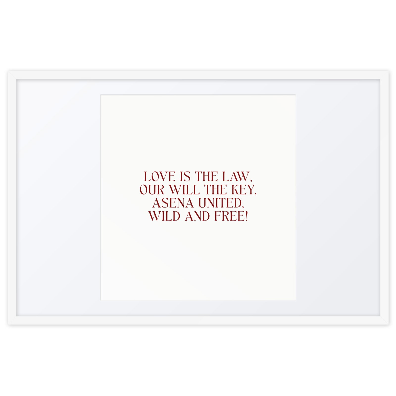 Asena Slogan Framed Poster - Image 5